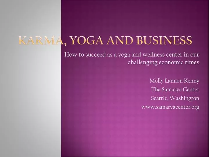 karma yoga and business