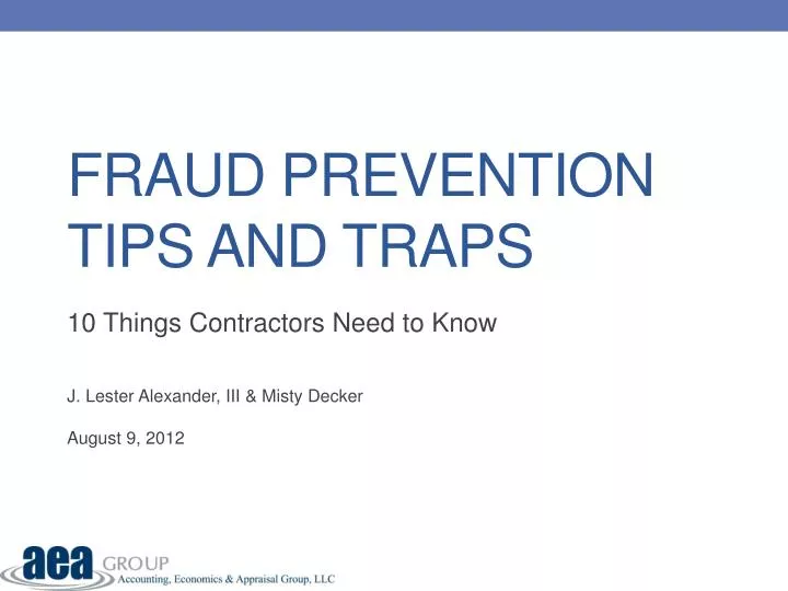 fraud prevention tips and traps