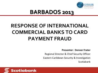 RESPONSE OF INTERNATIONAL COMMERCIAL BANKS TO CARD PAYMENT FRAUD