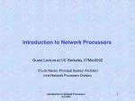 Introduction to Network Processors - slide 1
