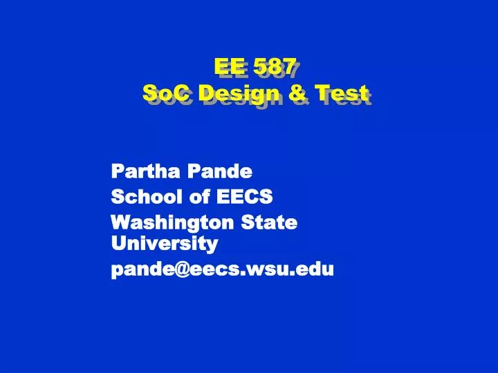 ee 587 soc design test