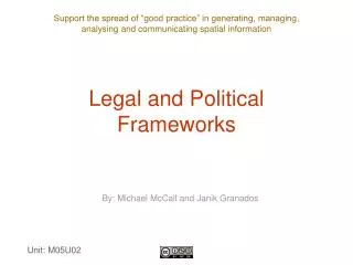 Legal and Political Frameworks