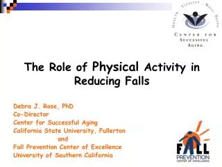 The Role of Physical Activity in Reducing Falls