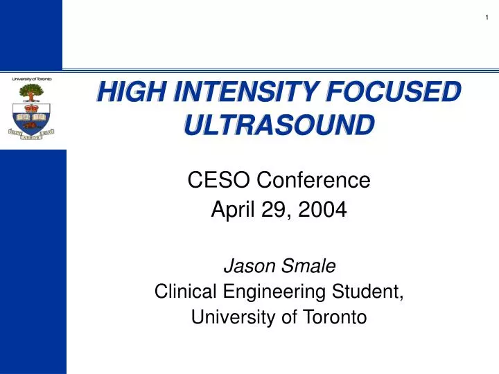 high intensity focused ultrasound