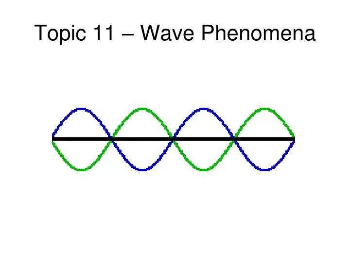 topic 11 wave phenomena