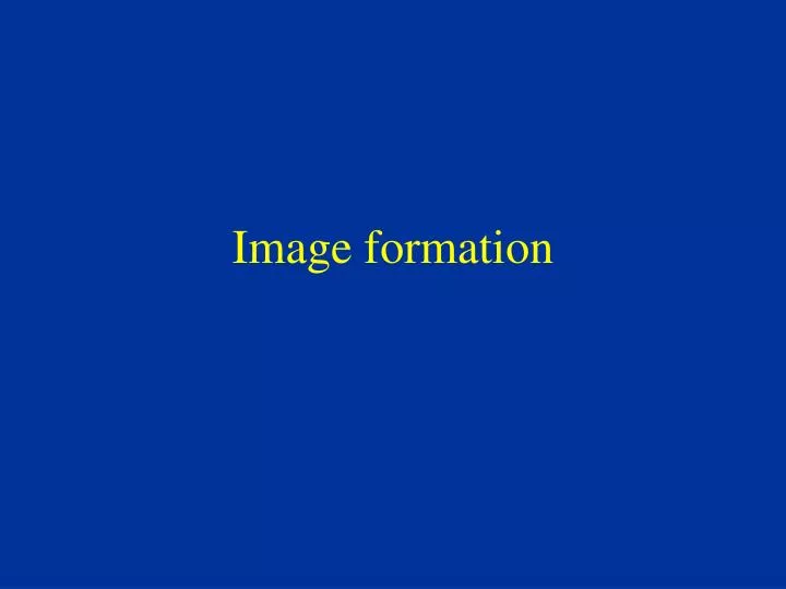 image formation