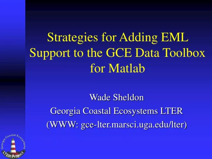 strategies for adding eml support to the gce data toolbox for matlab