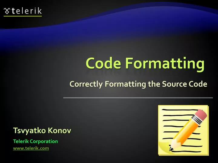 code formatting