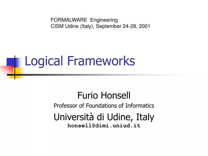 logical frameworks
