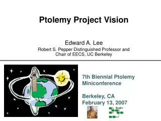 Ptolemy Project Vision