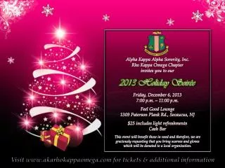 Visit www.akarhokappaomega.com for tickets &amp; additional information