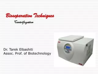 Dr. Tarek Elbashiti Assoc. Prof. of Biotechnology