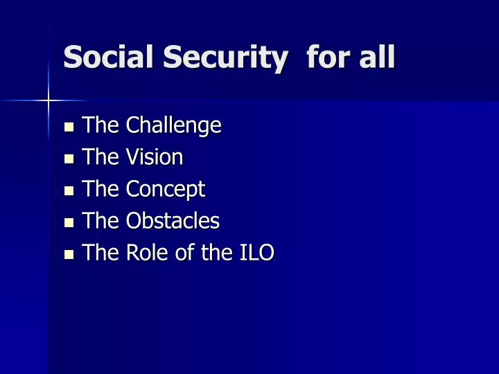 social security for all