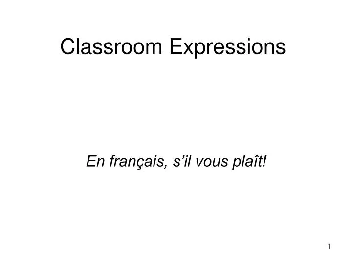 classroom expressions
