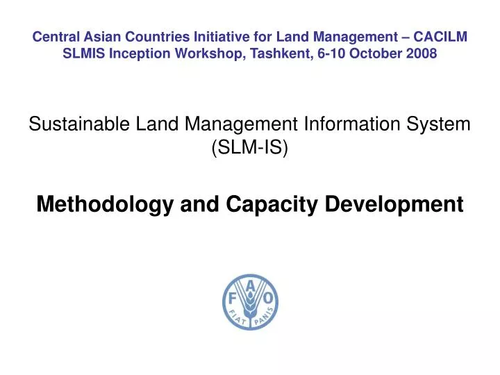 methodology and capacity development