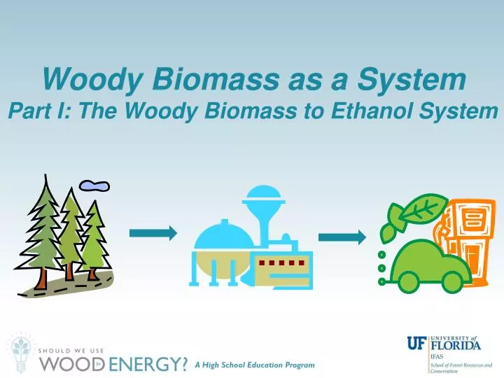 woody biomass as a system part i the woody biomass to ethanol system
