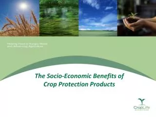 The Socio-Economic Benefits of Crop Protection Products