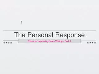 The Personal Response