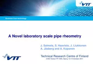 A Novel laboratory scale pipe rheometry