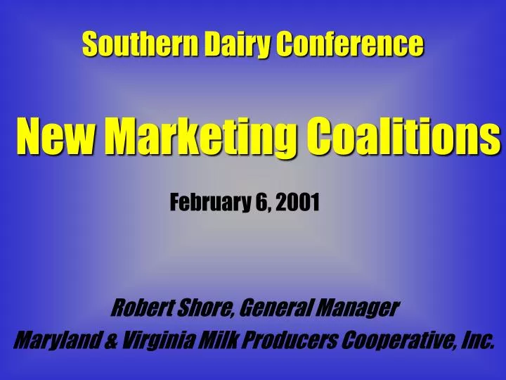 robert shore general manager maryland virginia milk producers cooperative inc