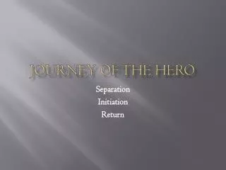 Journey of the Hero