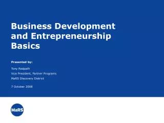 Business Development and Entrepreneurship Basics
