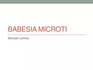 Babesia microti