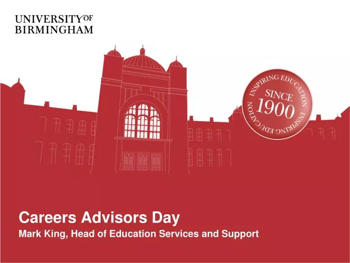 careers advisors day mark king head of education services and support