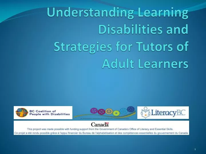 understanding learning disabilities and strategies for tutors of adult learners