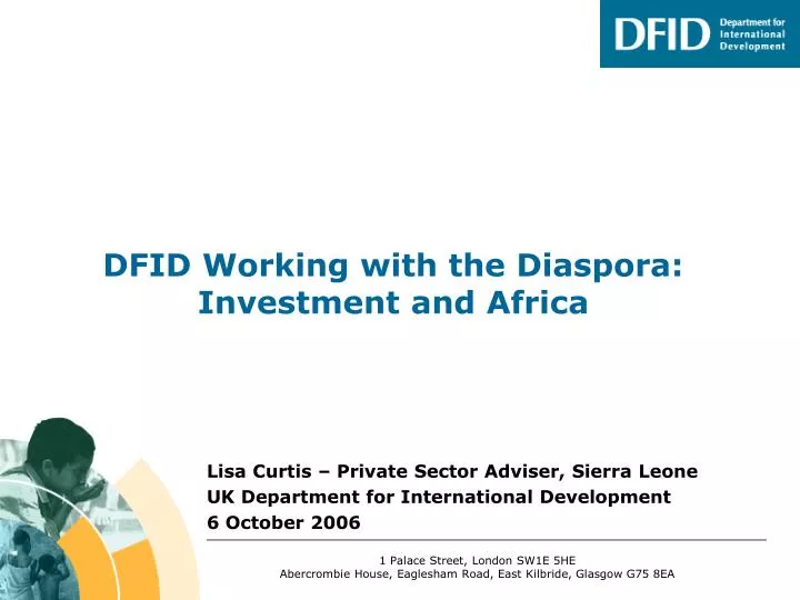 dfid working with the diaspora investment and africa