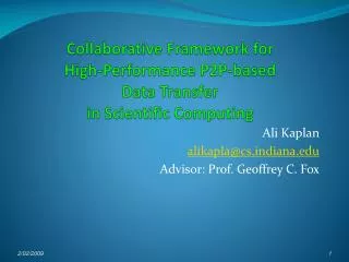 Collaborative Framework for High-Performance P2P-based Data Transfer in Scientific Computing