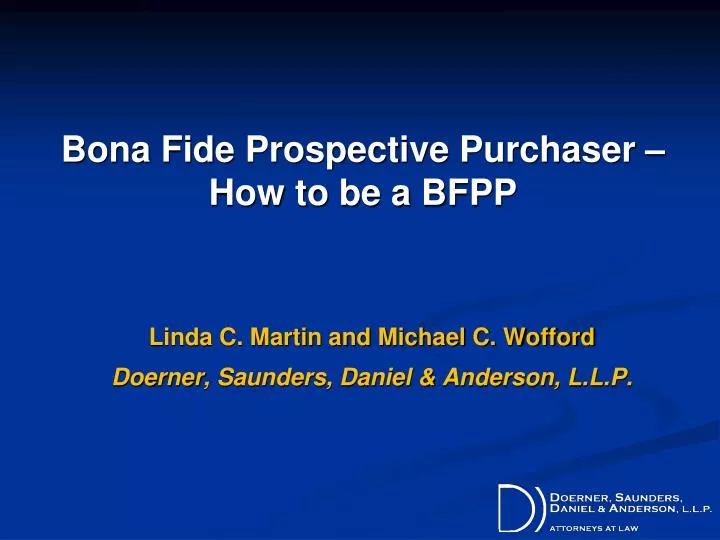 bona fide prospective purchaser how to be a bfpp