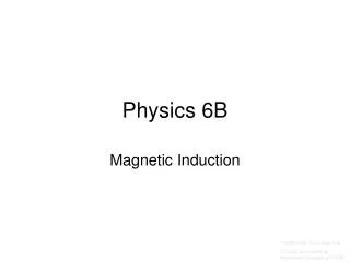 Physics 6B