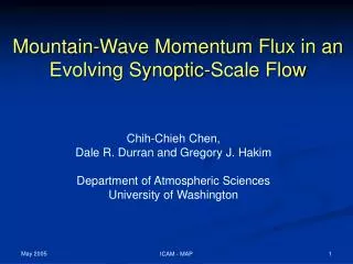Mountain-Wave Momentum Flux in an Evolving Synoptic-Scale Flow