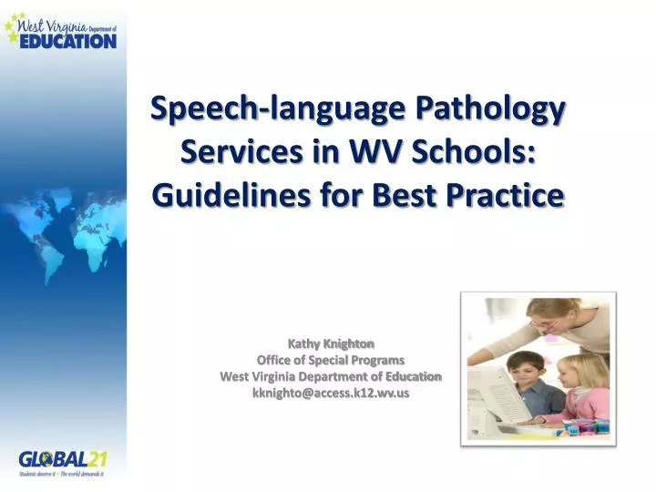 speech language pathology services in wv schools guidelines for best practice