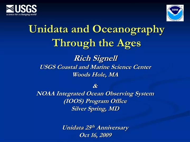 unidata and oceanography through the ages
