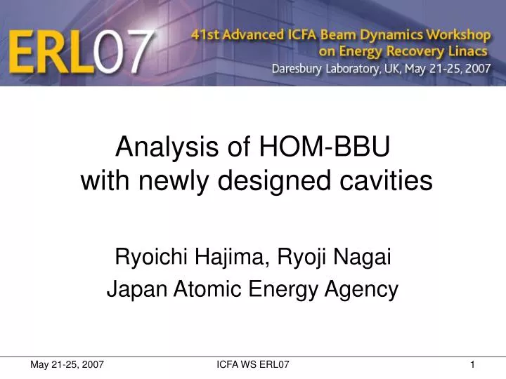 analysis of hom bbu with newly designed cavities