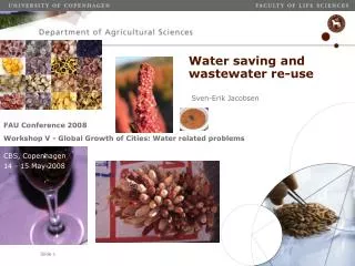 Water saving and wastewater re-use