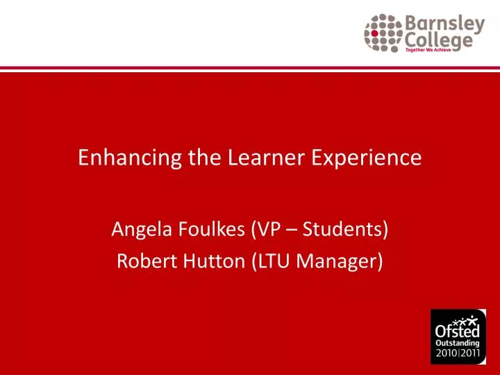 enhancing the learner experience