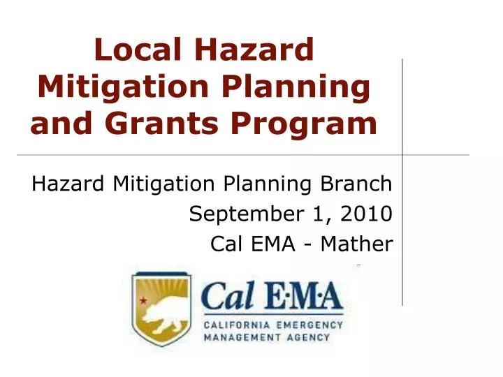 local hazard mitigation planning and grants program