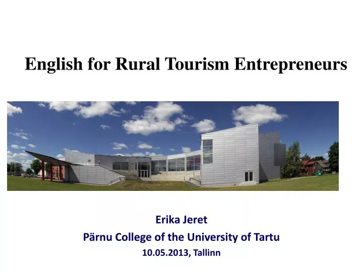english for rural tourism entrepreneurs