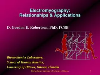 Electromyography: Relationships &amp; Applications