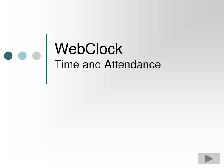 webclock time and attendance