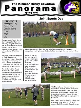 CONTENTS - Joint Sports Day - Spring FTX - Commissioning - LDAC - CTLT - LTC