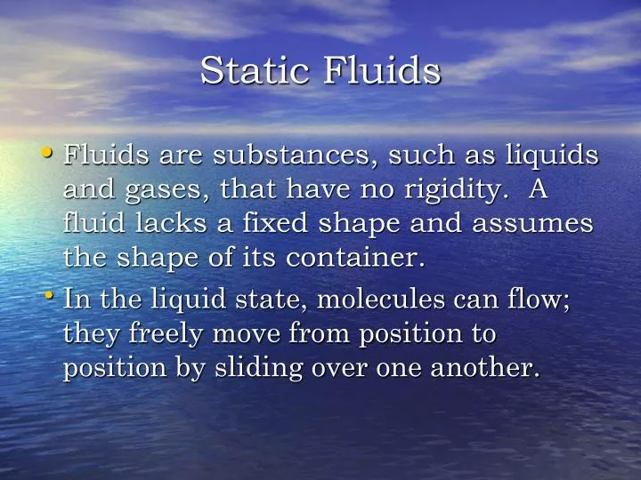 static fluids