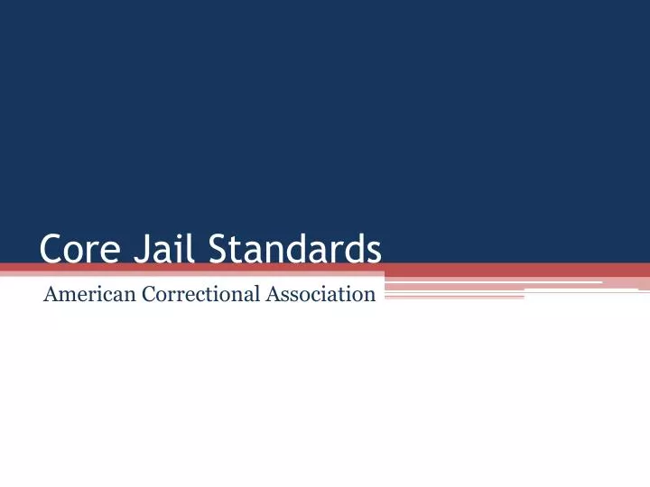 core jail standards