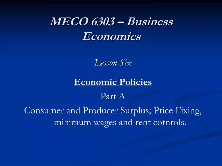 meco 6303 business economics