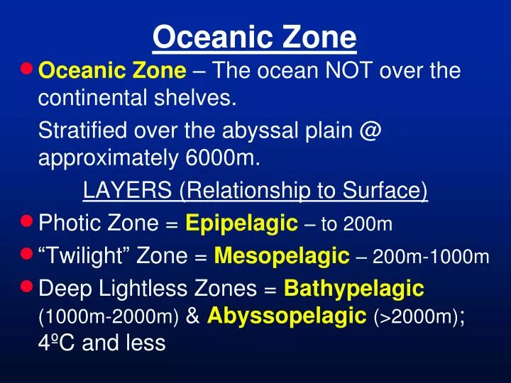 oceanic zone