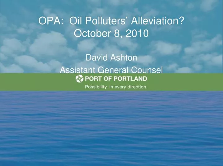 opa oil polluters alleviation october 8 2010