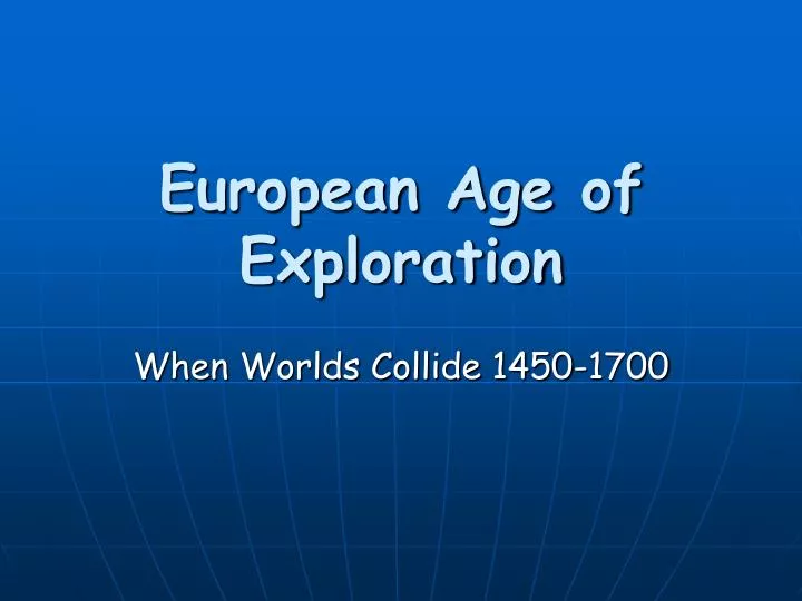 european age of exploration